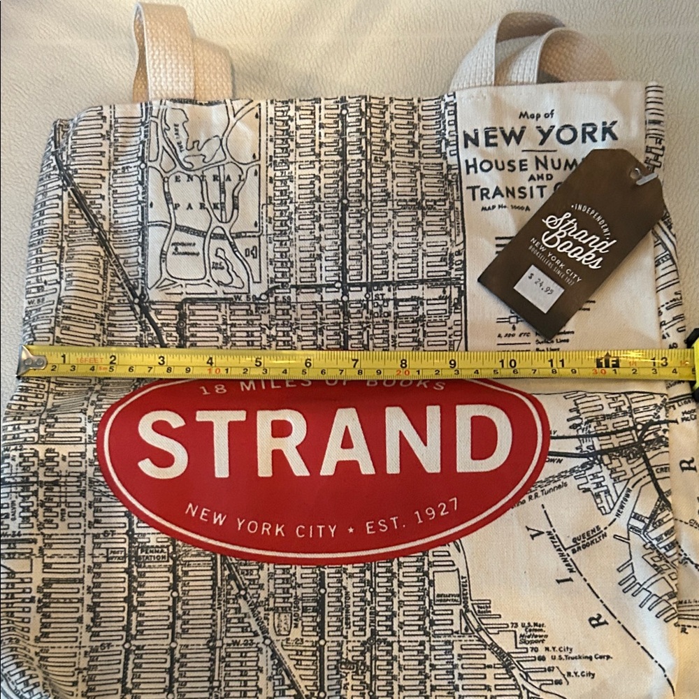 Strand New York City Map Tote Bag